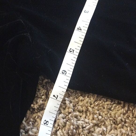 Alex Evenings Women's Solid Black Velvet Textured Open Front Cardigan Cover up - Picture 10 of 15